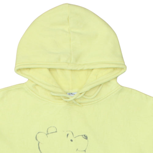 Disney Winnie the Pooh Yellow Pullover Hoodie Womens Size S Primark