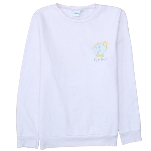 Primark Disney Women's White Beauty and the Beast Sweatshirt Size 10