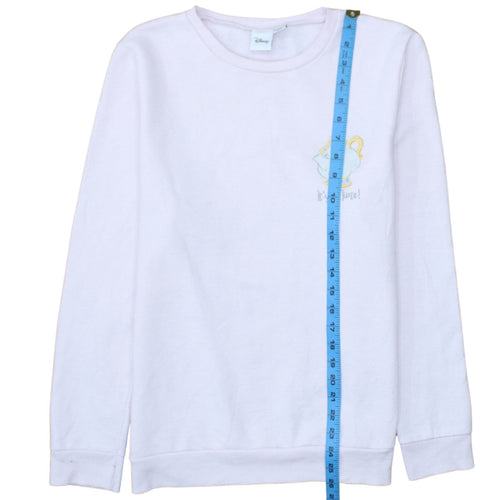 Primark Disney Women's White Beauty and the Beast Sweatshirt Size 10