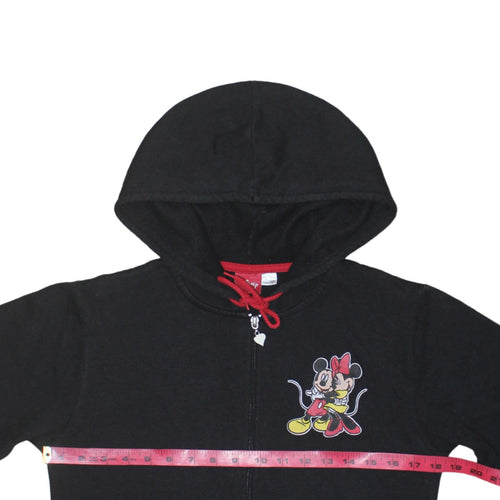 Disney Women Black Full Zip Hoodie Minnie Mouse M 12