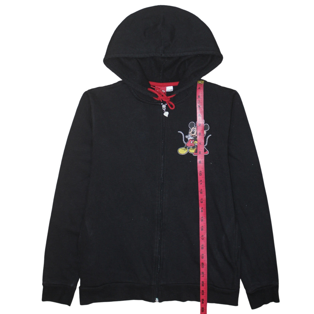 Disney Women Black Full Zip Hoodie Minnie Mouse M 12