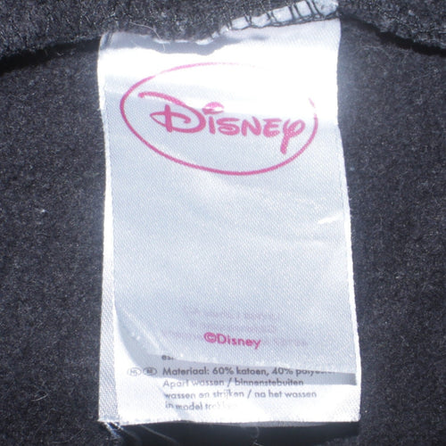 Disney Women Black Full Zip Hoodie Minnie Mouse M 12