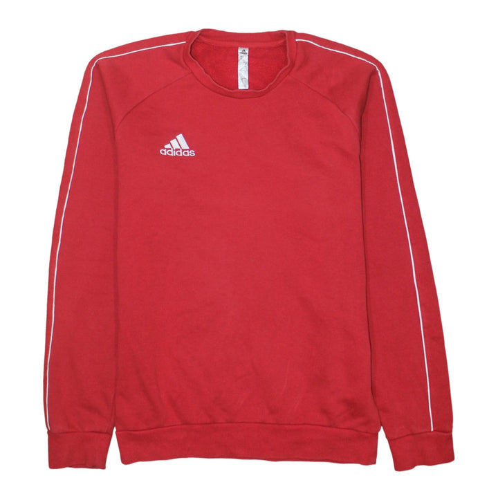 Adidas Men's Red Crew Neck Pullover Sweatshirt Size S