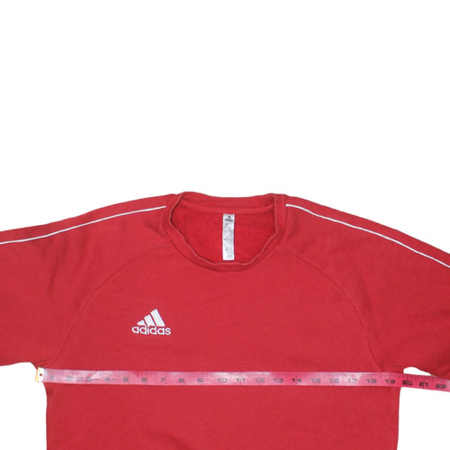 Adidas Men's Red Crew Neck Pullover Sweatshirt Size S