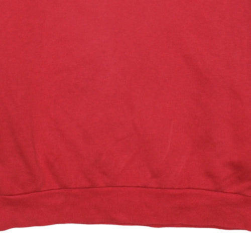 Adidas Men's Red Crew Neck Pullover Sweatshirt Size S