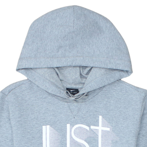 Nike Men's Grey Just Do It Dri-Fit Pullover Hoodie Size S