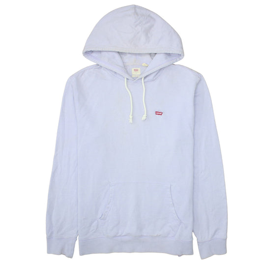 Levi's Women Lavender Pullover Hoodie L Cotton Casual Sweatshirt
