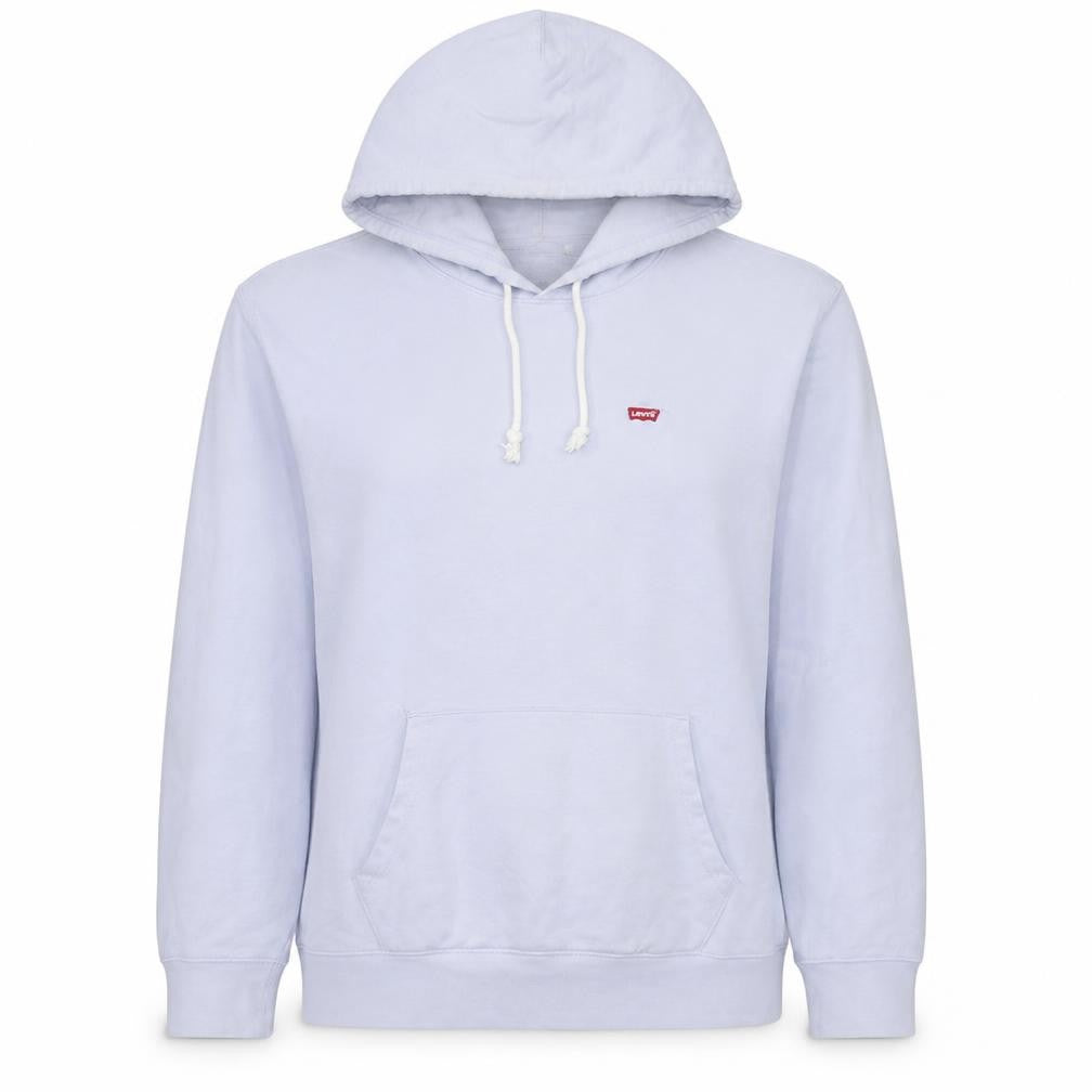 Front view of Levi's Women Lavender Pullover Hoodie L Cotton Casual Sweatshirt