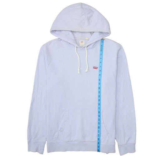 Levi's Women Lavender Pullover Hoodie L Cotton Casual Sweatshirt
