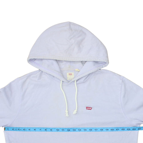 Levi's Women Lavender Pullover Hoodie L Cotton Casual Sweatshirt