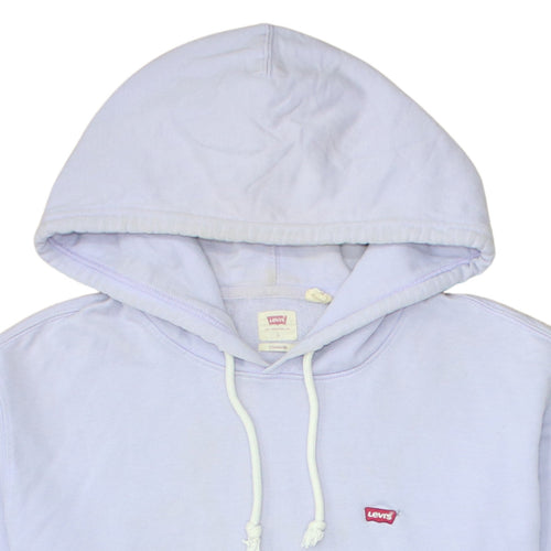 Levi's Women Lavender Pullover Hoodie L Cotton Casual Sweatshirt
