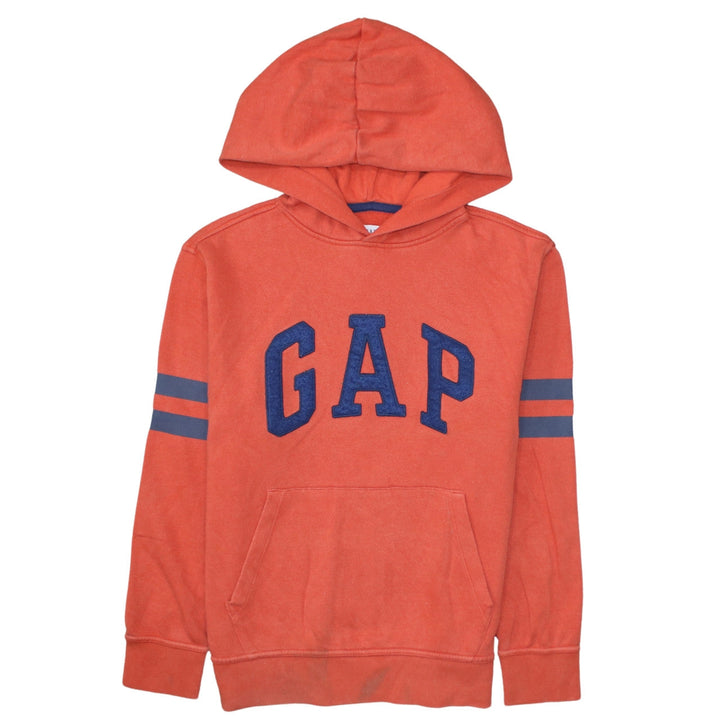 GAP Boys Orange Pullover Hoodie XL 12-13 Years Cotton Fleece Logo Sweatshirt