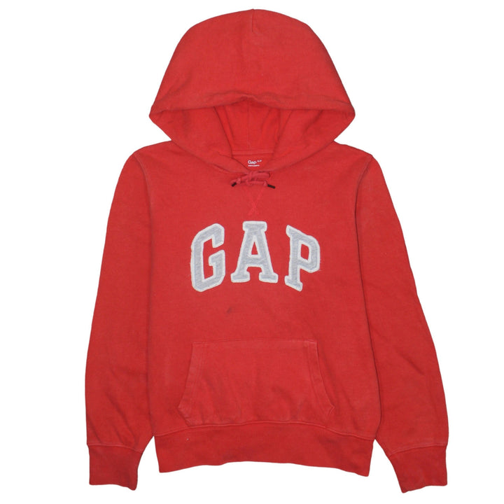 GAP Women’s Red Pullover Hoodie Small Cotton Blend Logo Casual