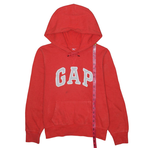 GAP Women’s Red Pullover Hoodie Small Cotton Blend Logo Casual