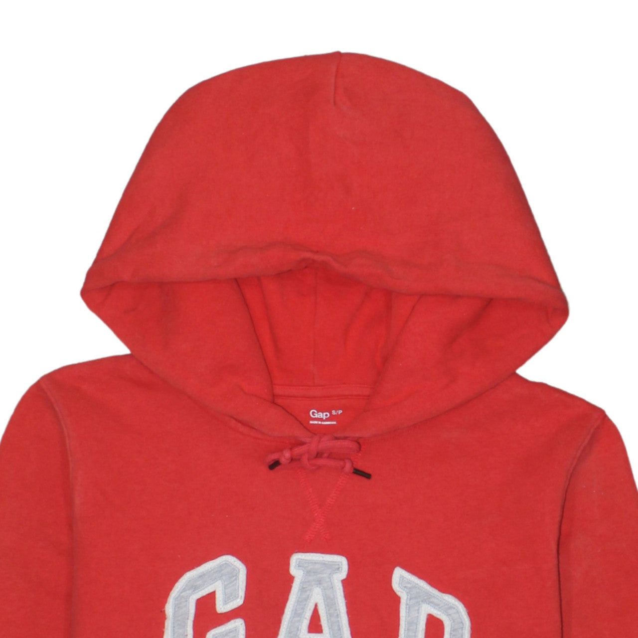 GAP Women’s Red Pullover Hoodie Small Cotton Blend Logo Casual