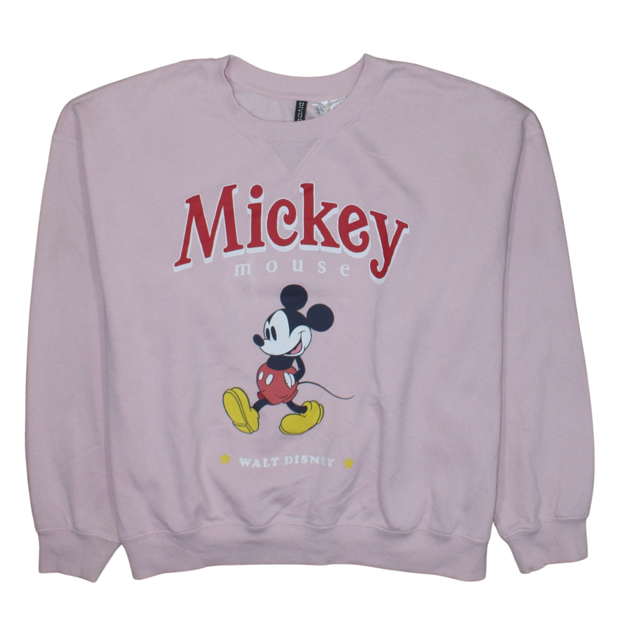H&M Divided Disney Mickey Mouse Pink Sweatshirt Women’s XL