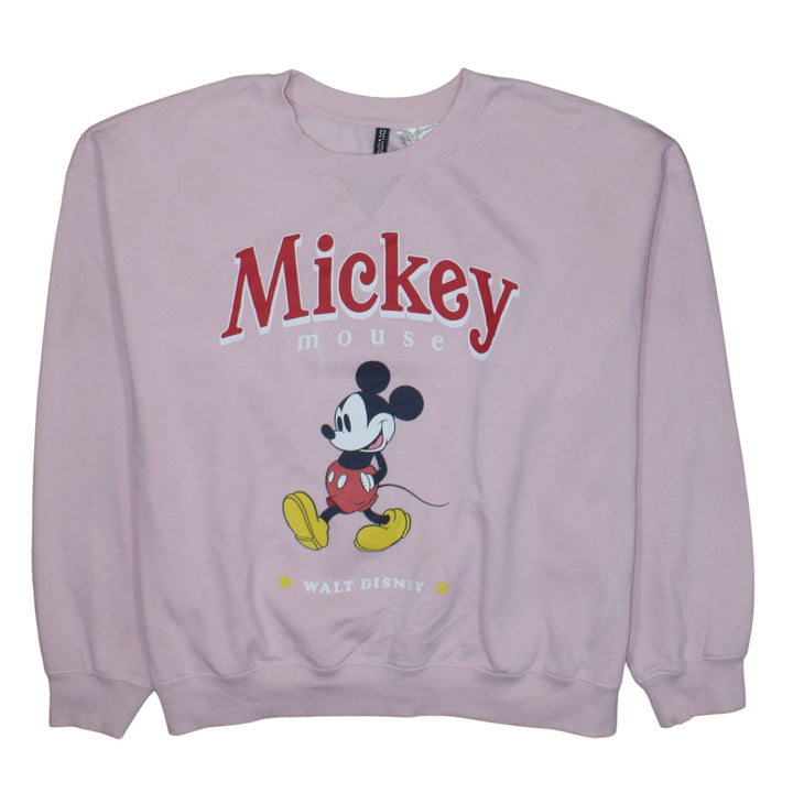 H&M Divided Disney Mickey Mouse Pink Sweatshirt Women’s XL