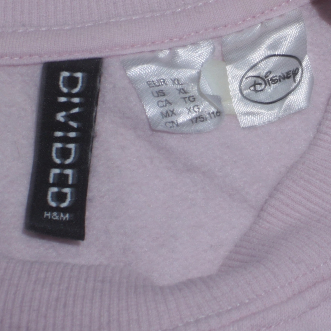 H&M Divided Disney Mickey Mouse Pink Sweatshirt Women’s XL