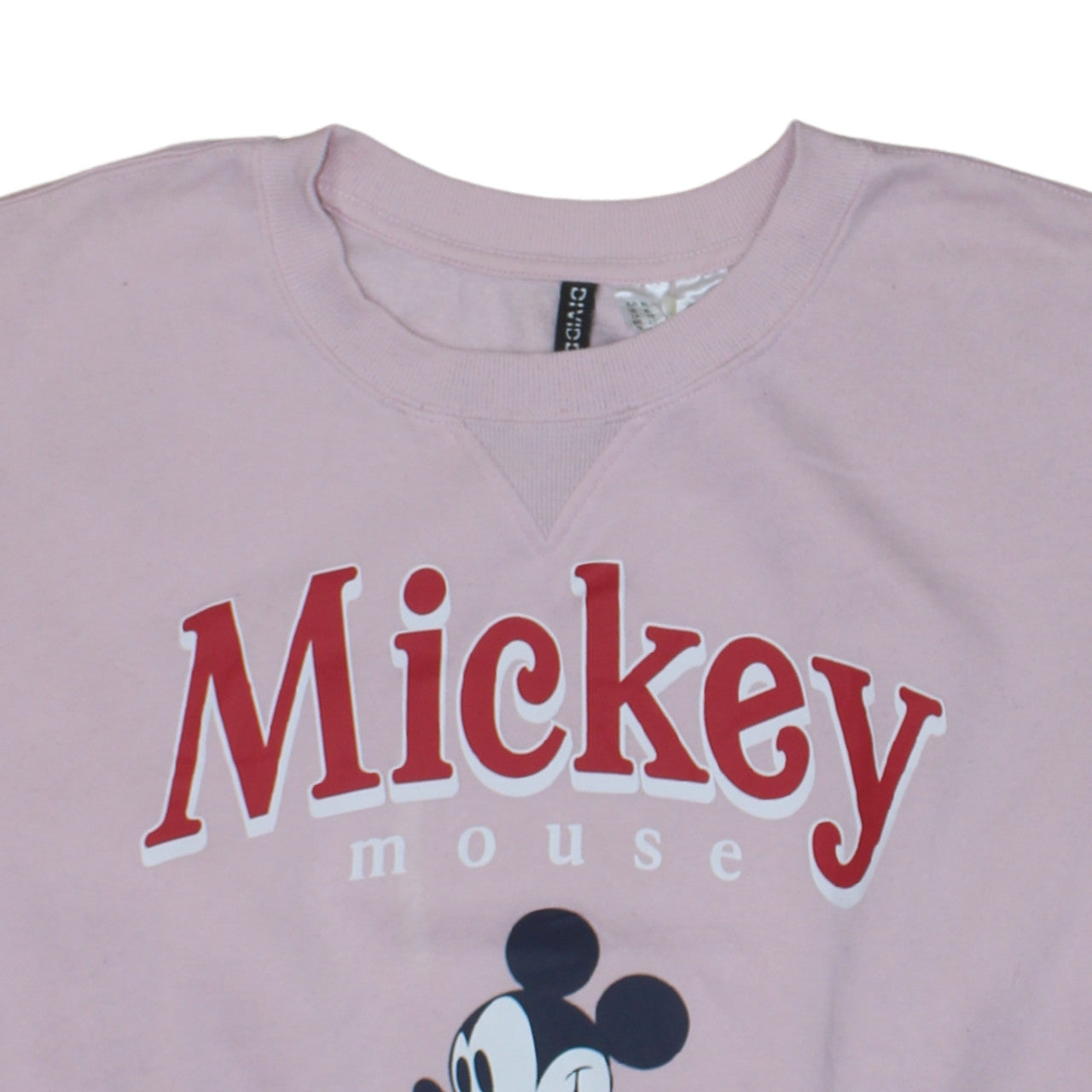 H&M Divided Disney Mickey Mouse Pink Sweatshirt Women’s XL
