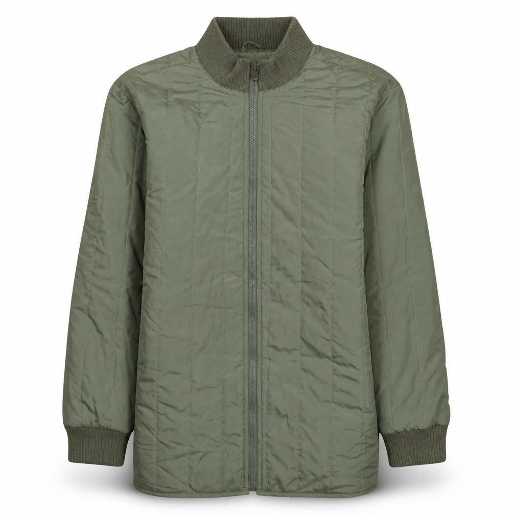 Front view of Gap Kids boys’ green bomber jacket, size 13, years full zip nylon