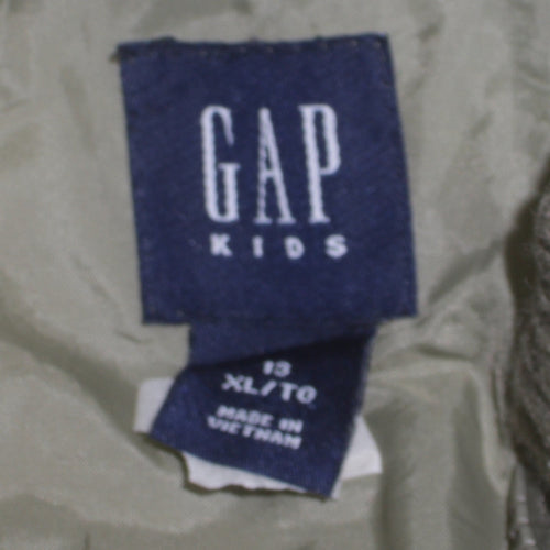 GAP Kids Boys Green Bomber Jacket Size 13 Years Full Zip Nylon