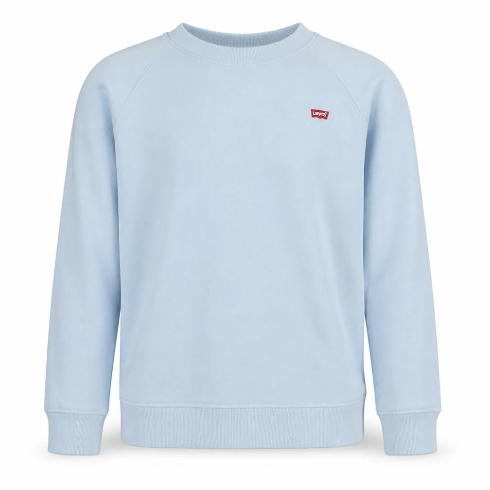 Front view of Levi's Men's Blue Crew Neck Pullover Sweatshirt XS