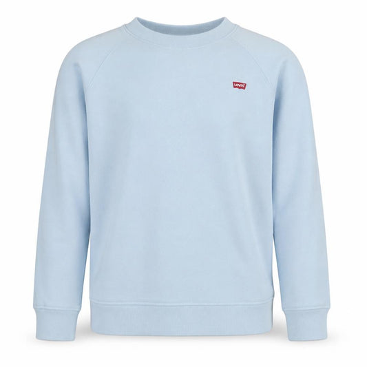 Front view of Levi's Men's Blue Crew Neck Pullover Sweatshirt XS