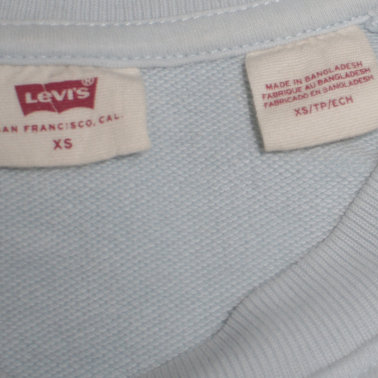 Levi's Men's Blue Crew Neck Pullover Sweatshirt XS