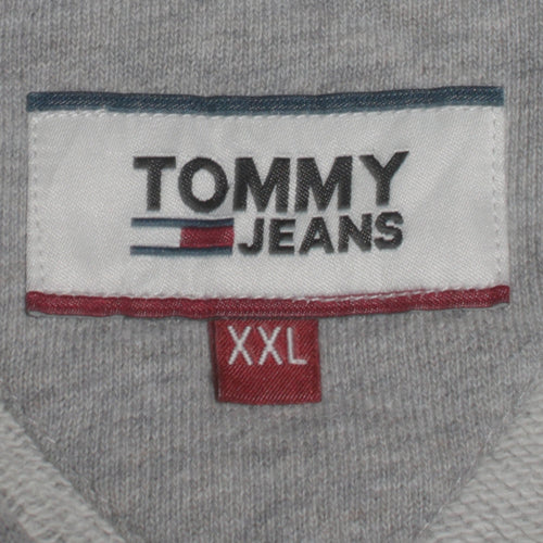 Tommy Jeans Men’s Grey Full Zip Hoodie 2XL Regular Fit