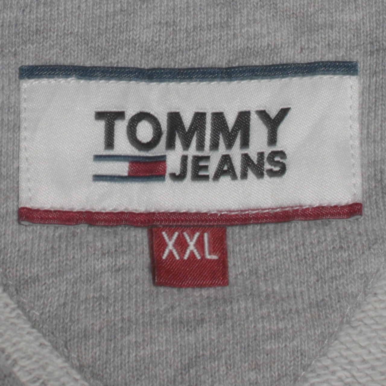 Tommy Jeans Men’s Grey Full Zip Hoodie 2XL Regular Fit