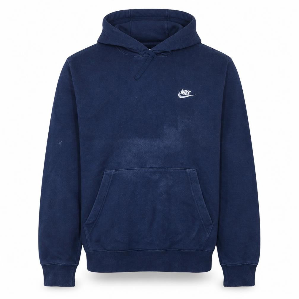 Nike Men’s Blue Pullover Hoodie Size L Regular Fit Fleece Sportswear