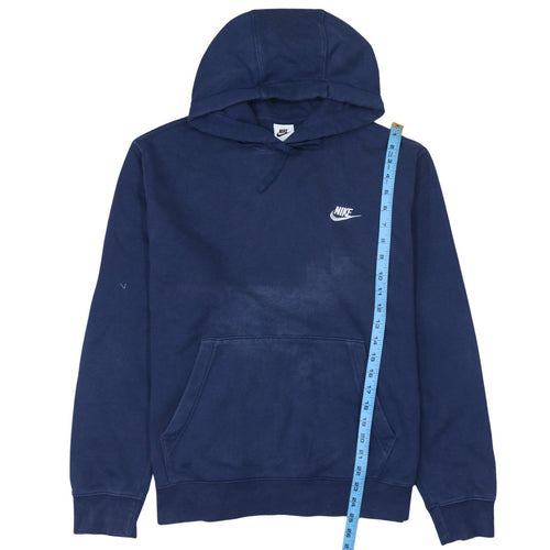Nike Men’s Blue Pullover Hoodie Size L Regular Fit Fleece Sportswear