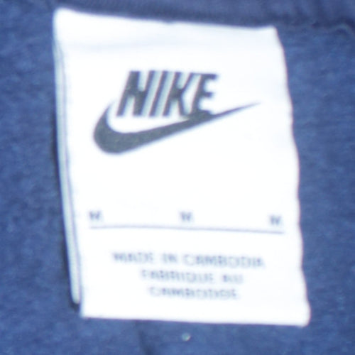 Nike Men’s Blue Pullover Hoodie Size L Regular Fit Fleece Sportswear