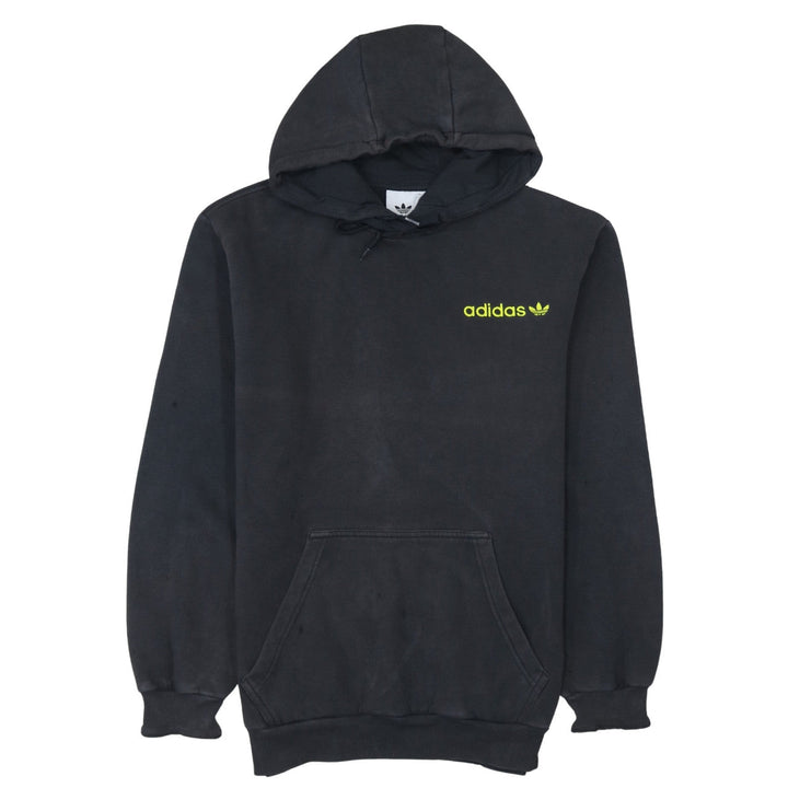 adidas Men's Black Logo Pullover Hoodie Medium Sports Fleece