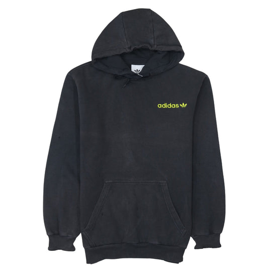 adidas Men's Black Logo Pullover Hoodie Medium Sports Fleece