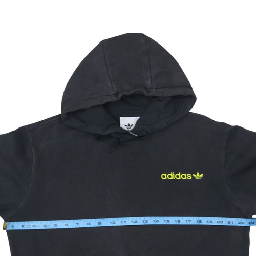 adidas Men's Black Logo Pullover Hoodie Medium Sports Fleece