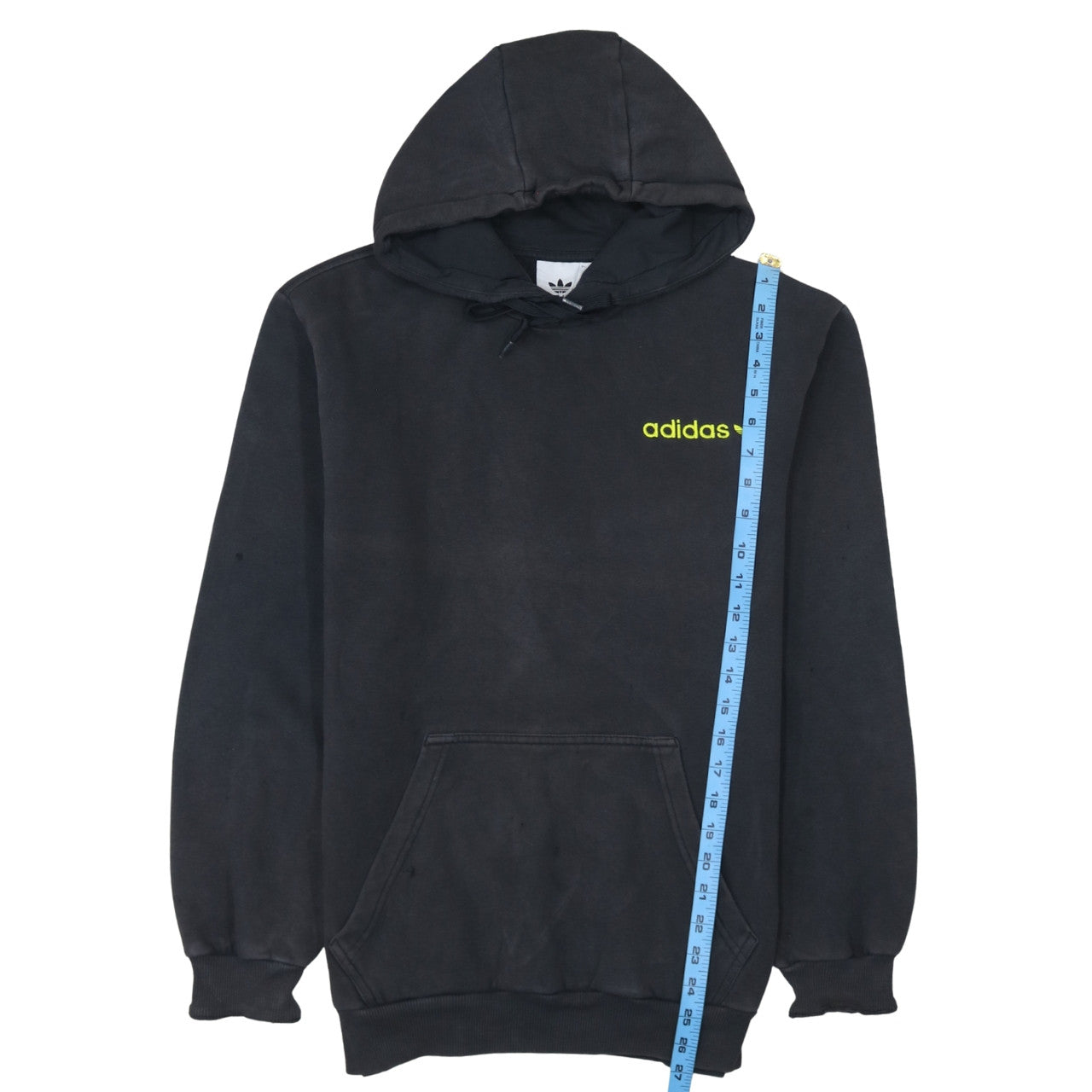 adidas Men's Black Logo Pullover Hoodie Medium Sports Fleece