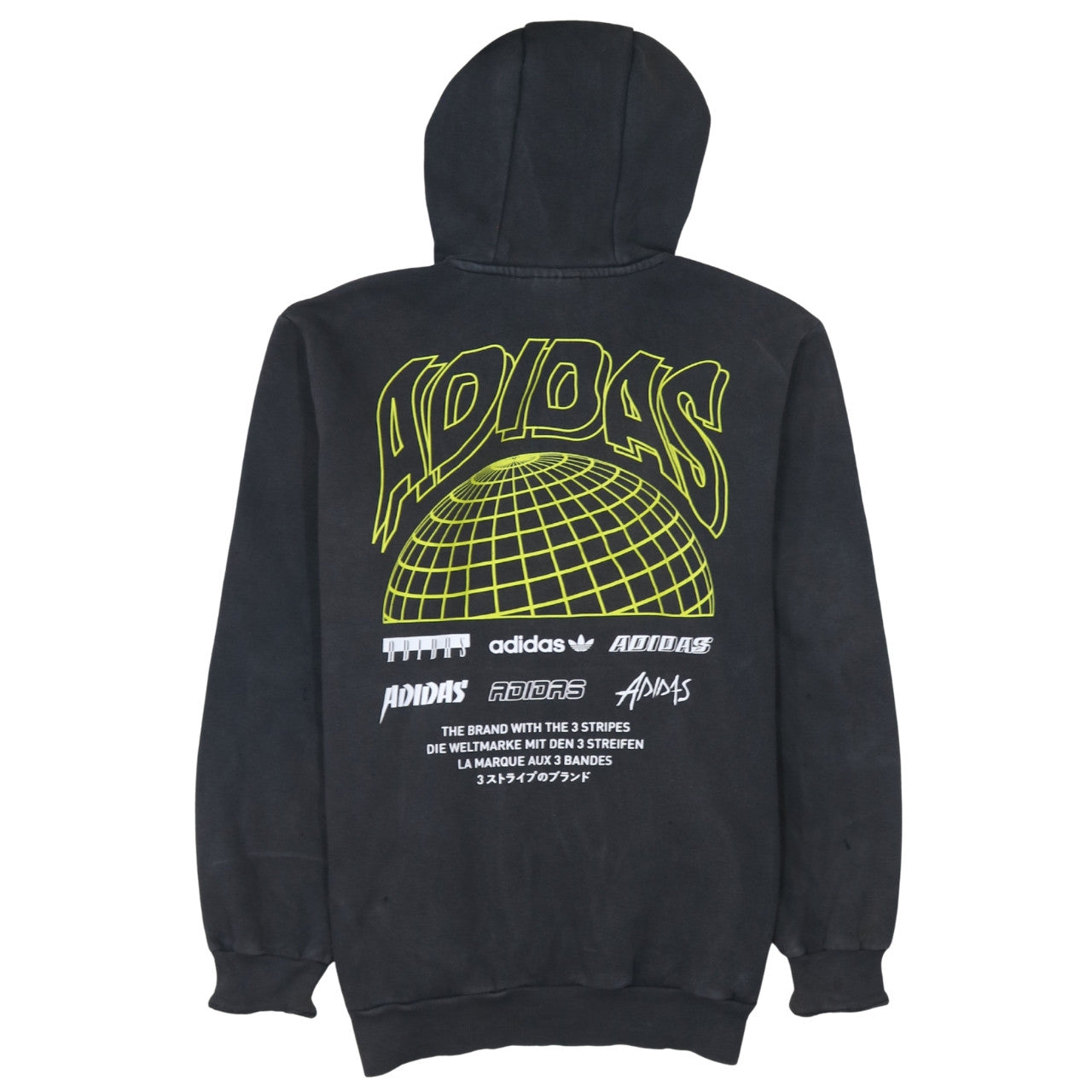 adidas Men's Black Logo Pullover Hoodie Medium Sports Fleece