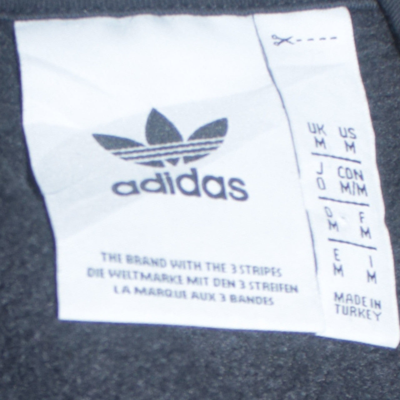 adidas Men's Black Logo Pullover Hoodie Medium Sports Fleece