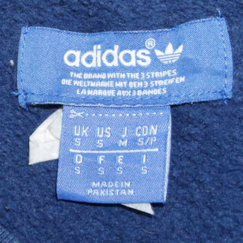 Adidas Men's Blue Crew Neck Logo Pullover Sweatshirt Size S