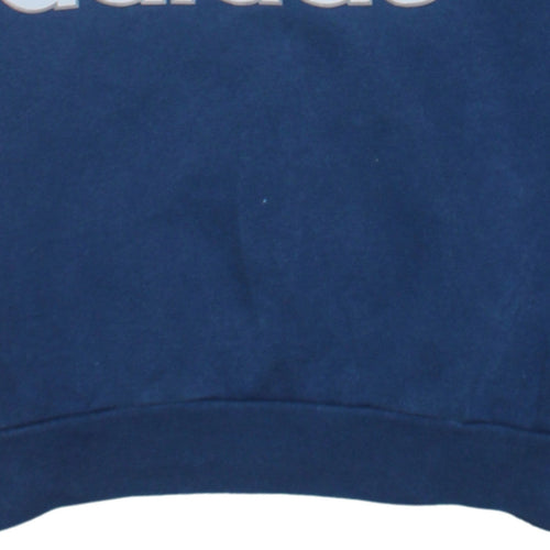 Adidas Men's Blue Crew Neck Logo Pullover Sweatshirt Size S