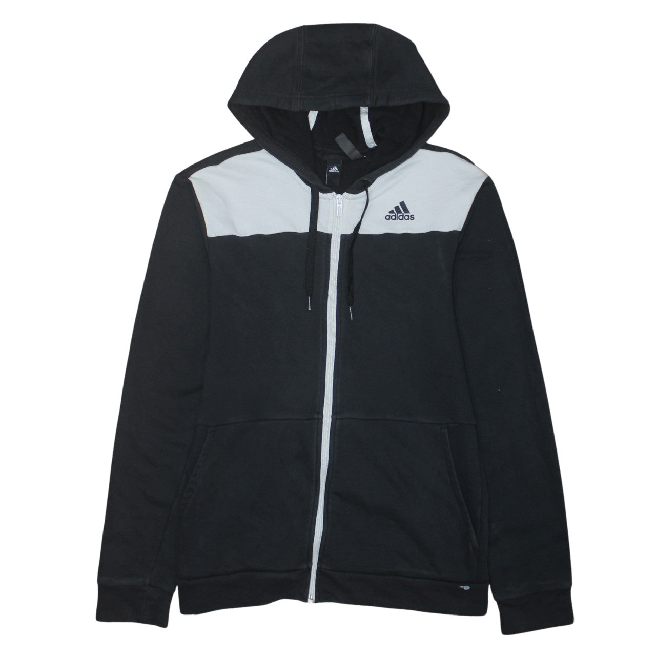 Adidas Men's Black Full Zip Hoodie Small Sports Fleece