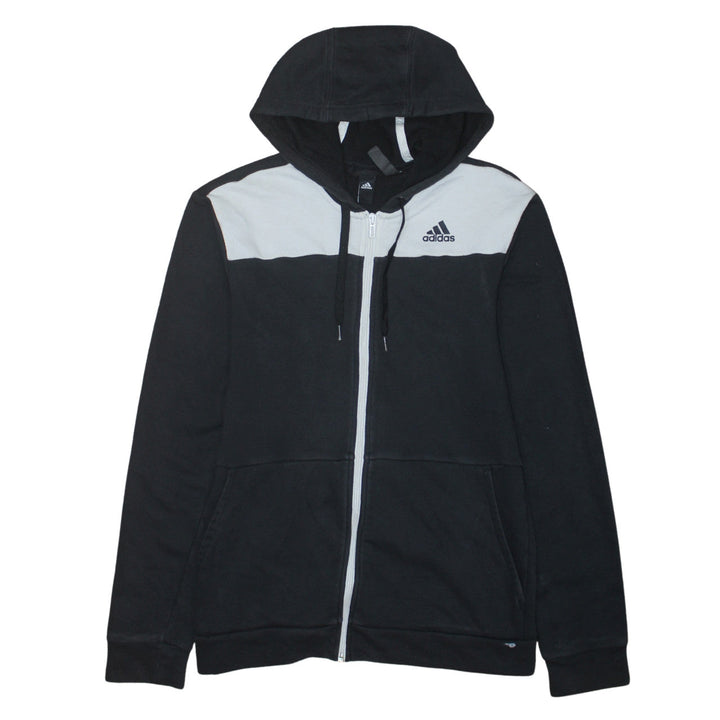 Adidas Men's Black Full Zip Hoodie Small Sports Fleece