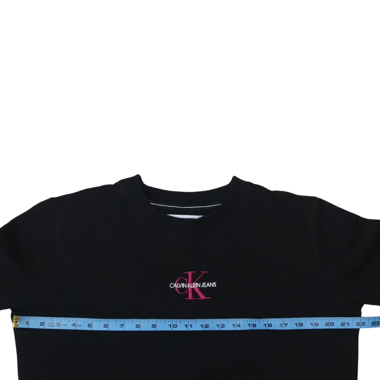 Calvin Klein Jeans Men's Black Embroidered Logo Sweatshirt L