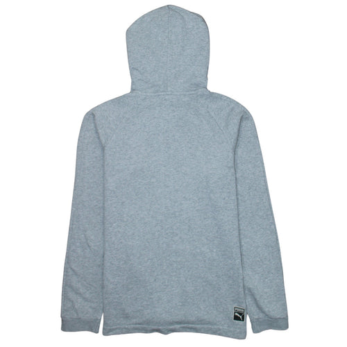 Puma Men's Grey Full Zip Hoodie Size S Lightweight Athletic