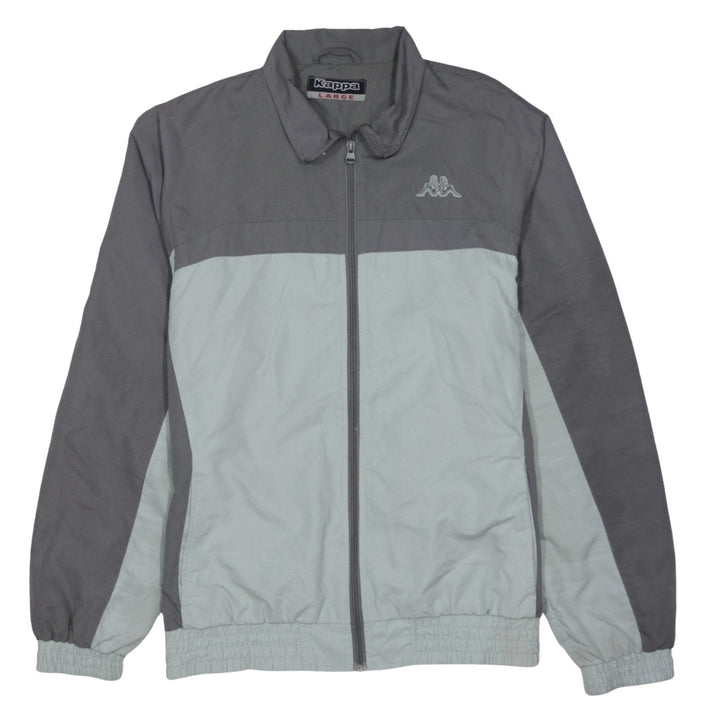 Kappa Men’s Grey Windbreaker Jacket Size L Full Zip Lightweight Sportswear