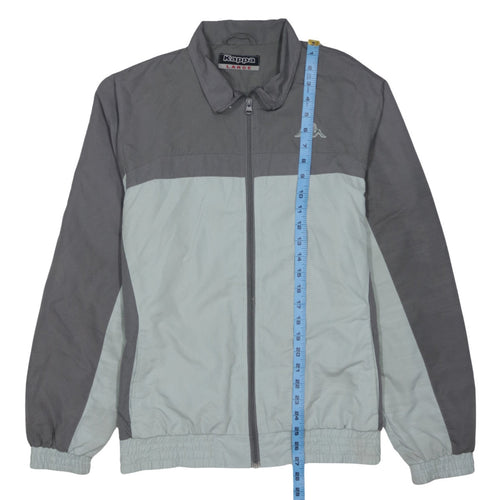 Kappa Men’s Grey Windbreaker Jacket Size L Full Zip Lightweight Sportswear