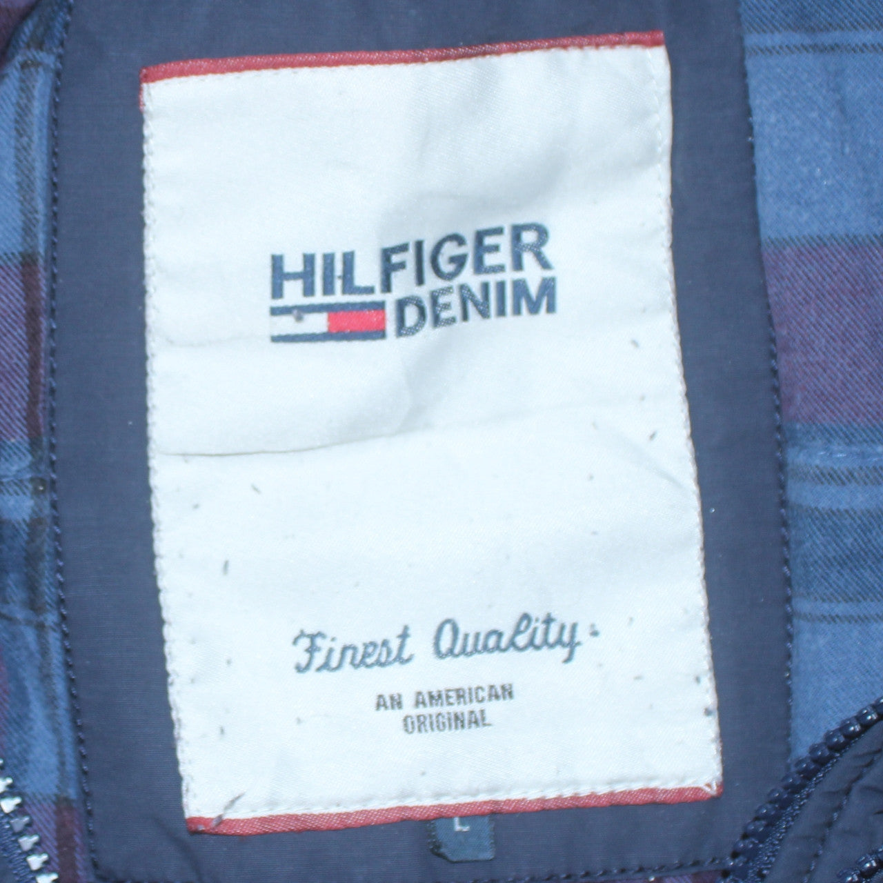 Hilfiger Denim Men's Navy Cotton Military Jacket Size L