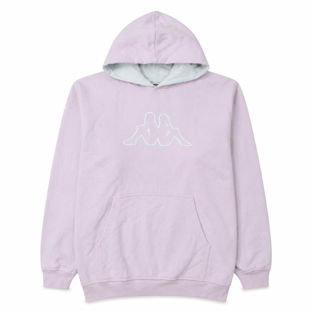 Front view of Kappa women’s pink pullover hoodie xxl cotton blend casual
