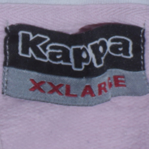 Kappa Womens Pink Pullover Hoodie XXL Cotton Blend Casual